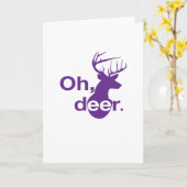 Carte Oh Deer Style Bois Naturel (Fleur jaune)
