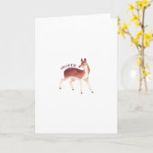 Carte Oh Deer Whimsical Creative DesFolded Greeting Card (Fleur jaune)