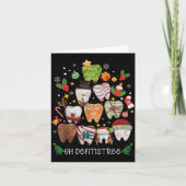 Carte Oh Dentistree Merry Christmas Dental Funny Teeth T (Devant)