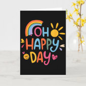 Carte Oh Happy Day (Fleur jaune)