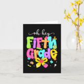 Carte Oh Hey Coquette de 5e année Bow Heureux de retour  (Fleur jaune)