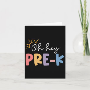 Carte Oh Hey Pré K Enseignant Étudiant Préscolaire Premi