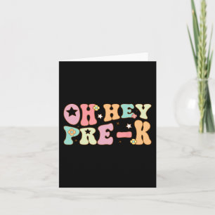 Carte Oh Hey Pré K Super Retour À L'École Joyeux Premier