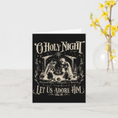 Carte Oh Holy Night Let Us Adore Him Christmas Christian (Fleur jaune)