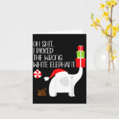 Carte Oh I Cked The Wrong White Elephant Ugly Christmas (Fleur jaune)