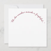 Carte "Oh, le temps extérieur est effrayant..." (Dos)