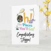 Carte Oh, Les Endroits Où Tu Vas Aller ! Félicitations (Fleur jaune)