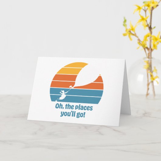 Carte Oh, Les Endroits Où Tu Vas Aller ! Sunset rétro (Fleur jaune)