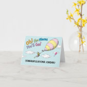 Carte Oh, les endroits où tu vas ! Diplômé (Fleur jaune)