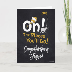 Carte Oh, les endroits où vous irez ! Rétro diplômé