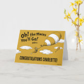 Carte Oh, les endroits où vous irez ! Rétro remise des d (Fleur jaune)