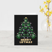 Carte Oh Liftmas Tree Kettlebell Gym Vilain Noël (Fleur jaune)