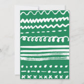 Carte Oh mon bébé ! graphisme moderne noir, blanc et ver (Dos)