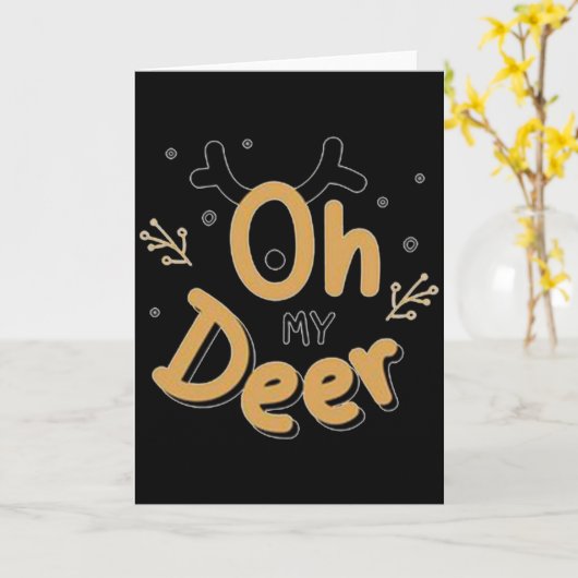 Carte Oh Mon Cerf  (Fleur jaune)