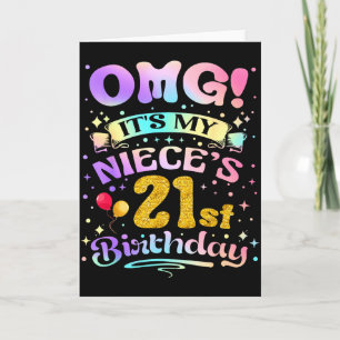 Carte Oh mon dieu, c'est l'anniversaire de ma nièce, 21