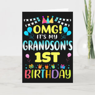 Carte Oh mon dieu, c'est l'anniversaire de mon petit-fil