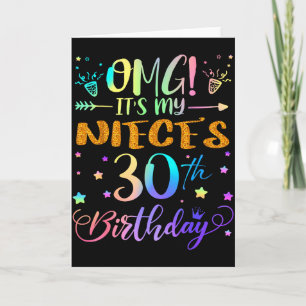 Carte Oh mon dieu, c'est les 30 ans de ma nièce Douce 30