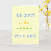 Carte Oh mon Dieu ! C'est un garçon ! (Fleur jaune)
