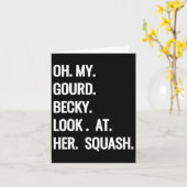 Carte Oh Mon Gourd Becky Regarde Ses Puns D'Automne Fun (Fleur jaune)