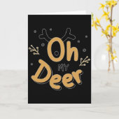 Carte Oh My Deer  (Fleur jaune)