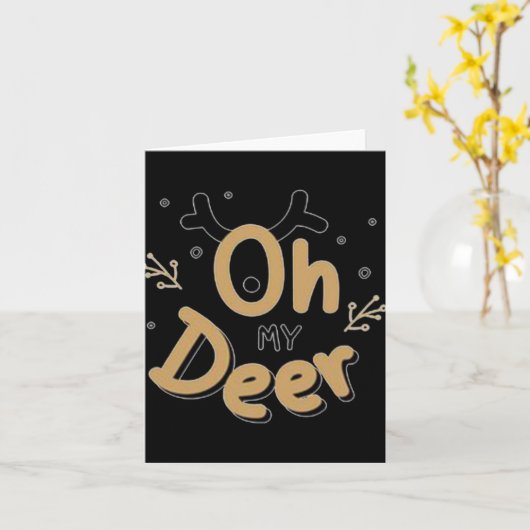Carte Oh My Deer (Fleur jaune)