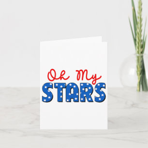 Carte Oh My Stars 4 juillet Jour de la fête de l'indépen