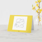 Carte oh no (carte de voeux) (Fleur jaune)