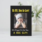 Carte Oh, non ! Fils-En-Belle Fête des pères Drôle Grump (Debout devant)