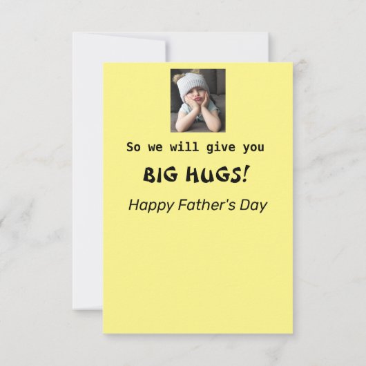 Carte Oh, non ! Fils-En-Belle Fête des pères Drôle Grump (Dos)