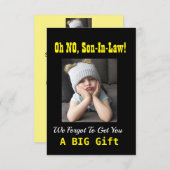 Carte Oh, non ! Fils-En-Belle Fête des pères Drôle Grump (Devant / Derrière)