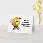 Carte Oh non! J'ai oublié ...quelque chose (Fleur jaune)