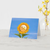 Carte Oh non, j'ai une marque de bronzage. (Fleur jaune)