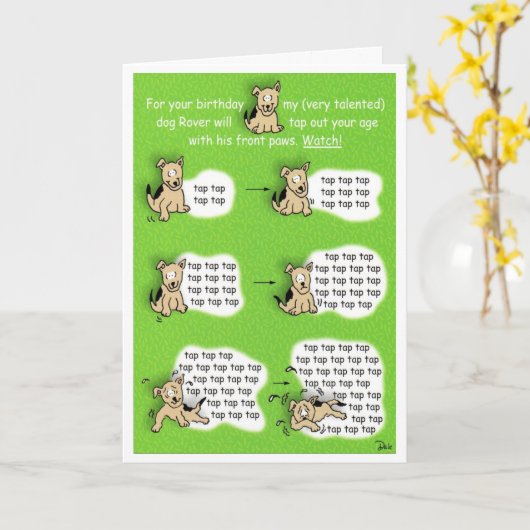 Carte Oh non ! Vous avez tué mon chien ! (Fleur jaune)