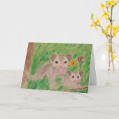Carte oh opossums (Fleur jaune)