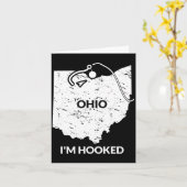Carte Oh pêche en Ohio (Fleur jaune)
