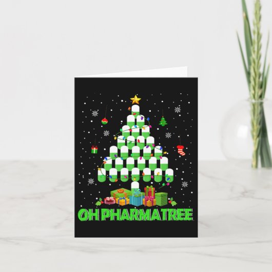 Carte Oh Pharmatree Arbre de Noël Médicaments pharmacie  (Devant)