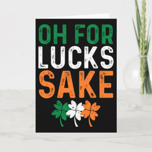 Carte Oh Pour De La Chance Drôle De Trèfle Shamrock Cool
