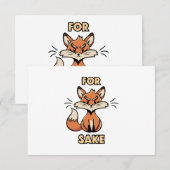 Carte oh pour le saké renard (Devant / Derrière)