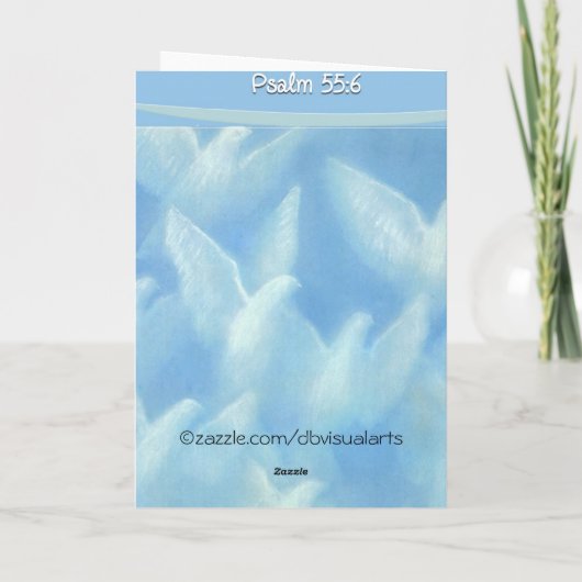 Carte Oh que j'avais des ailes comme une colombe Psaume (Dos)