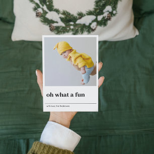 Carte Oh Quel Amusant   Deux photos   Joyeux Fêtes