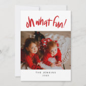 Carte Oh Quel Amusant Noël Photo (Devant)