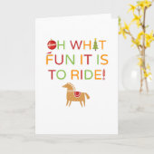 Carte Oh quel amusement c'est pour monter le cavalier de (Fleur jaune)