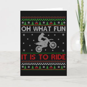 Carte Oh Quel Plaisir De Faire Du Motocross Noël Ugly Ch