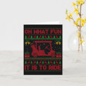 Carte Oh Quelle Amusement C'est De Conduire Chariot De G (Fleur jaune)