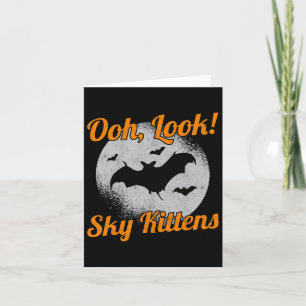 Carte Oh regardez Sky Kittens chauve-chauve-souris Hallo