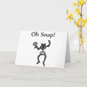 Carte Oh rupture ! (Squelette) (Fleur jaune)