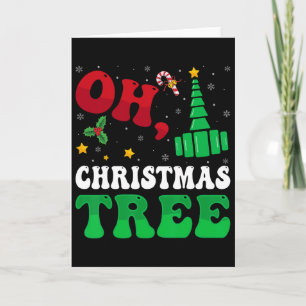 Carte Oh Sapin de Noël Lumières de Noël Rt Thérapeute Re