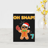 Carte Oh Snap 67 Six Seven Meme Gingerbread Man Funny 67 (Fleur jaune)