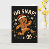 Carte Oh Snap Biscuit de Noël Foot _1  (Fleur jaune)