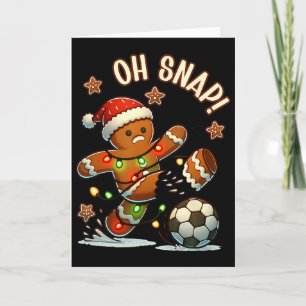 Carte Oh Snap Biscuit de Noël Football